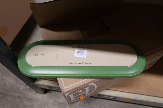 6 stk. Fad oval grøn B420 x D150 x H17 mm Emile Henry