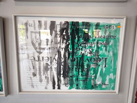 8 stk. litografier TROELS WÖRSEL "Wine Labels"