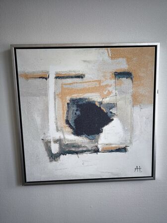 2 stk. lærredsprint i ramme 70x70 & 35x50