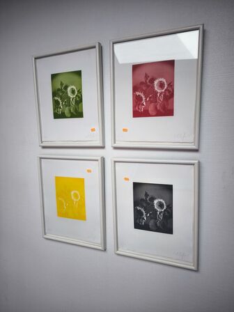 4 stk. indrammede papirtryk ERIK STEFFENSEN 1995