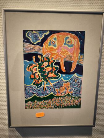 4 stk. reproprint i passepartout