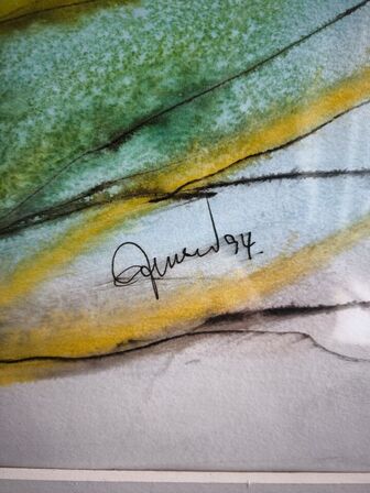 Akvarel i passepartout - ubekendt kunster