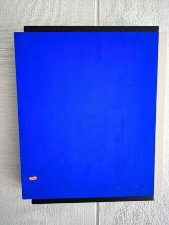 4 stk. håndmalede akustikpaneler i blå