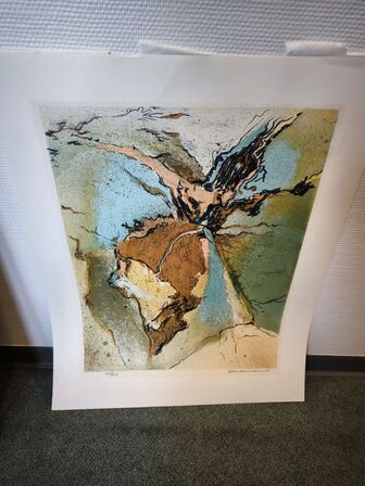 3 stk. litografi i passepartout JENS KROMANN 1978