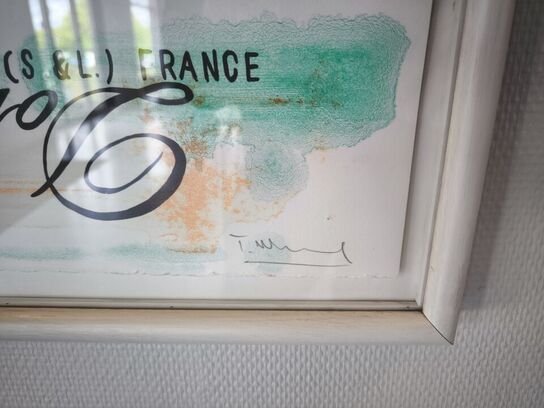 8 stk. litografier TROELS WÖRSEL "Wine Labels"