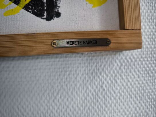 Stort maleri i ramme MERETE BARKER