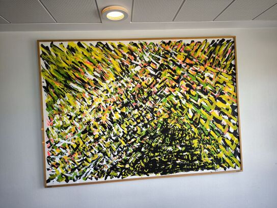 Stort maleri i ramme MERETE BARKER