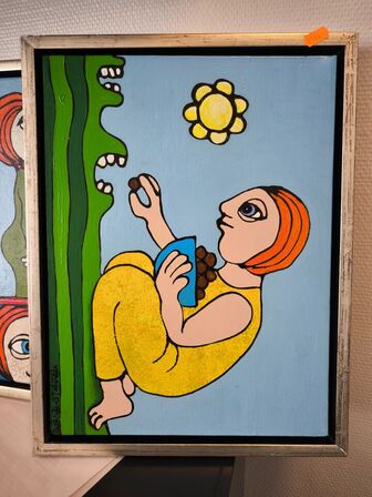 Maleri TROELS TRIER "Forår i Haven 2012" 30x40 cm