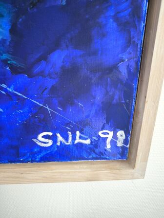 2 stk. malerier i ramme "SNL 98"