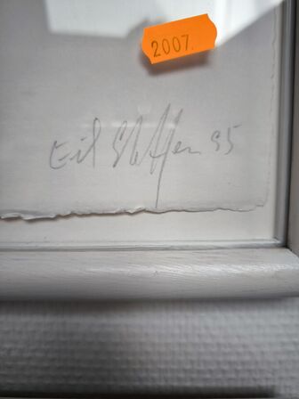 4 stk. indrammede papirtryk ERIK STEFFENSEN 1995