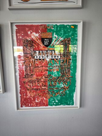 8 stk. litografier TROELS WÖRSEL "Wine Labels"