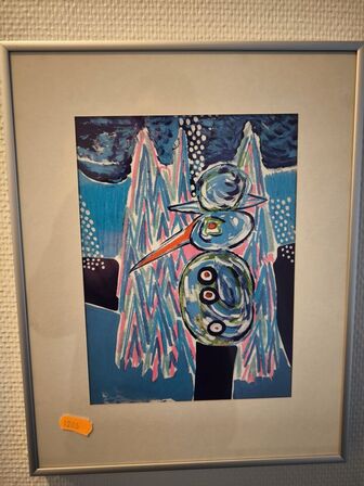 4 stk. reproprint i passepartout