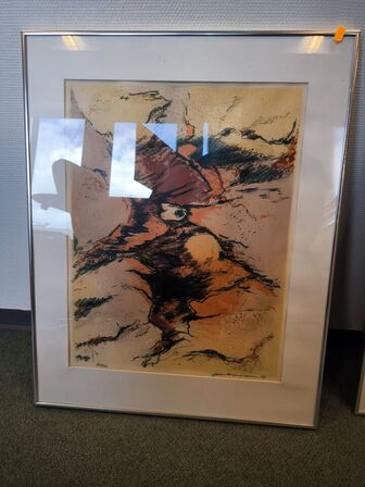 3 stk. litografi i passepartout JENS KROMANN 1978