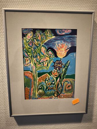 4 stk. reproprint i passepartout