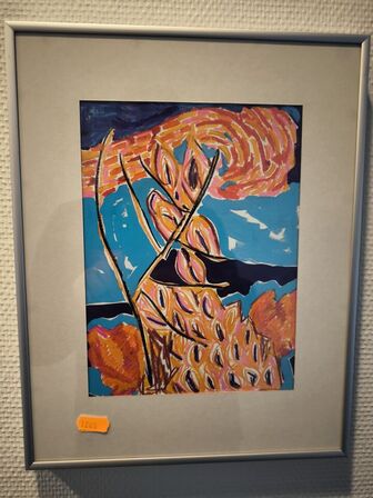 4 stk. reproprint i passepartout