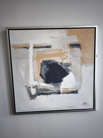 2 stk. lærredsprint i ramme 70x70 & 35x50