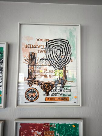 8 stk. litografier TROELS WÖRSEL "Wine Labels"