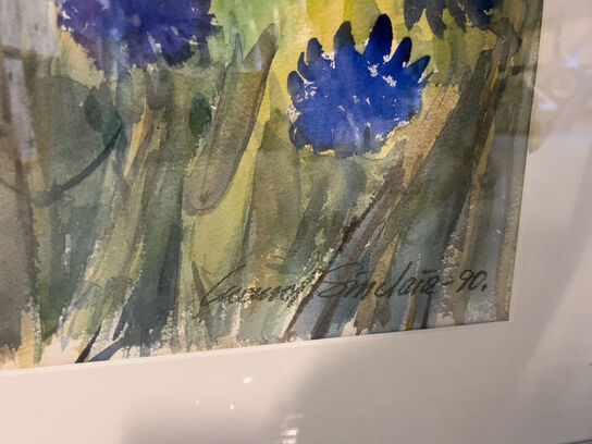 Litografi MAUD SINCLAIR 1990 (OBS: Har fået fugt)