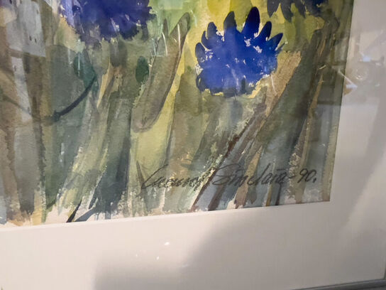 Litografi MAUD SINCLAIR 1990 (OBS: Har fået fugt)