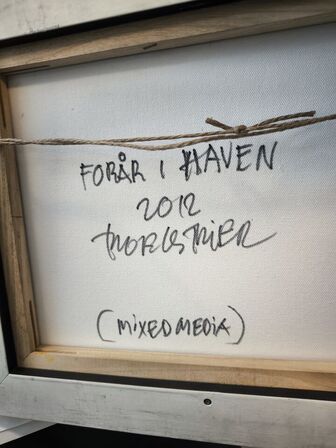 Maleri TROELS TRIER "Forår i Haven 2012" 30x40 cm