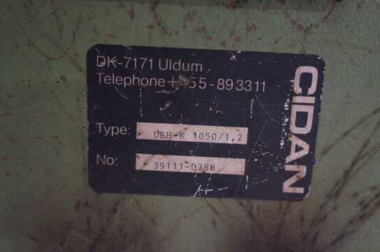 Pladebukker CIDAN UBH-K 1050/1.2