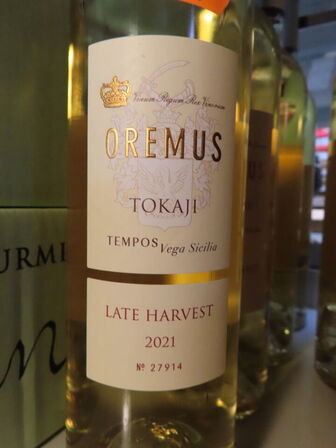 4 fl. dessertvin, OREMUS TOKAJI 2021, Late harvest, Tempos Vega Sicilia