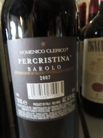 4 fl. rødvin, PERCRISTINA BAROLO 2007, Domenico Clerico