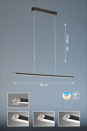 Fischer og honsel beattw led pendel 85cm cct sort(ubrugt)