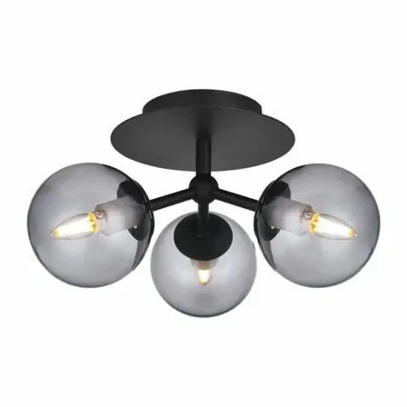 Halo Design atom trio loftlampe i røgfarvet glas(ubrugt)