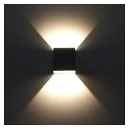 2 stk. udendørs up&down led væglampe ip65 aluminium hvid(ubrugt)