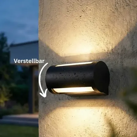 3 stk. accent udendørs led væglampe ip65 aluminium sort(ubrugt)