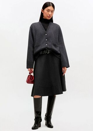 Wool Suiting Knee Length Wrap Skirt GANNI Str.: 40