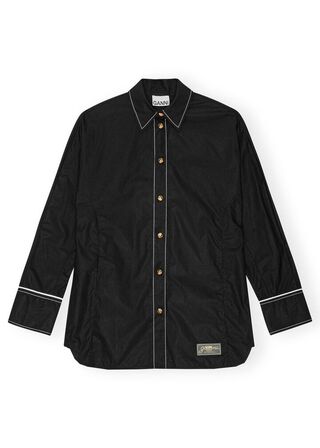 Cotton Poplin Long Sleeve Raglan Shirt GANNI Str.: 36