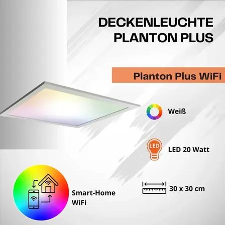 Ledvance loftlampe planon plus 20 watt 30 x 30 cm wifi rgb hvid(ubrugt)