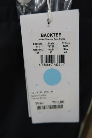 Regnbukser Dame BACKTEE STR. 40
