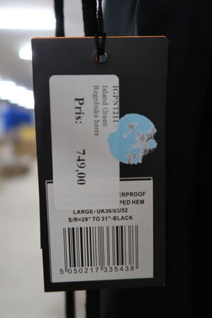 Regnbukser Herre ISLAND GREEN STR. LARGE