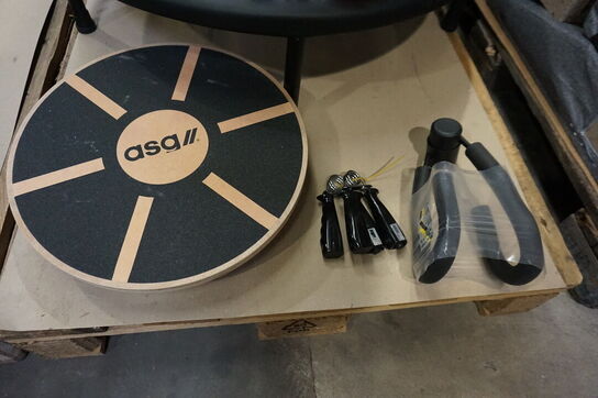 Asg Fitnes trampolin Ø: 80 cm samt håndvægte m.m. 