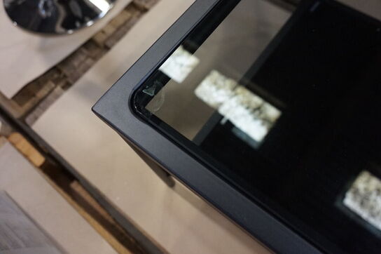 Luna sofabord glas og metal - sort 60x60 cm 