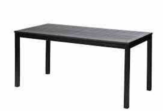 Cinas Rosenborg havebord, mat sort, 165 x 80 cm 