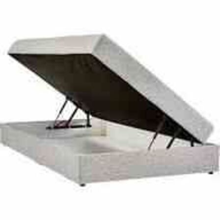 Nordisk fjer B90 seng med opbevaring 120x200 cm Lysegrå 