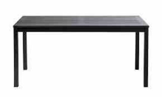 Cinas Rosenborg havebord, mat sort, 165 x 80 cm 
