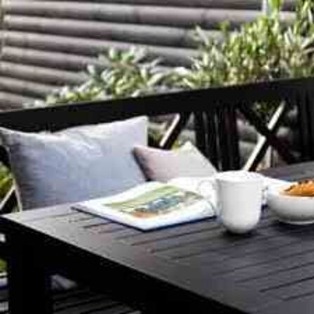 Cinas Rosenborg havebord, mat sort, 165 x 80 cm 