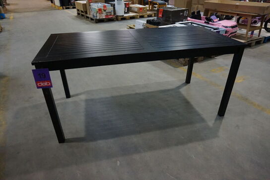 Cinas Rosenborg havebord, mat sort, 165 x 80 cm 
