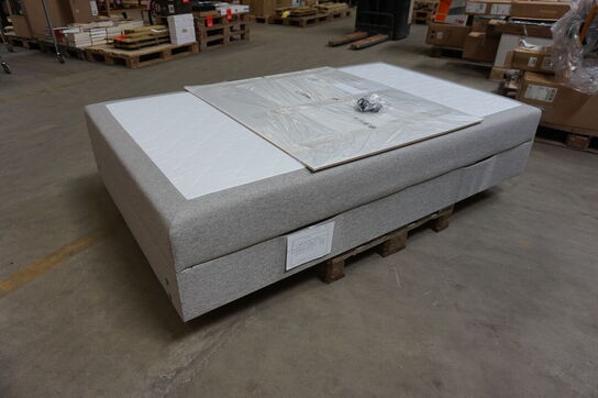 Nordisk fjer B90 seng med opbevaring 120x200 cm Lysegrå 