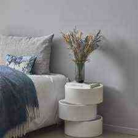 2 stk. Pop out sofa/sengeborde Hvid Ø: 40 cm H: 52 cm