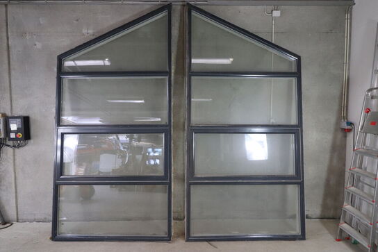 2 stk. Rationel gavlvinduespartier