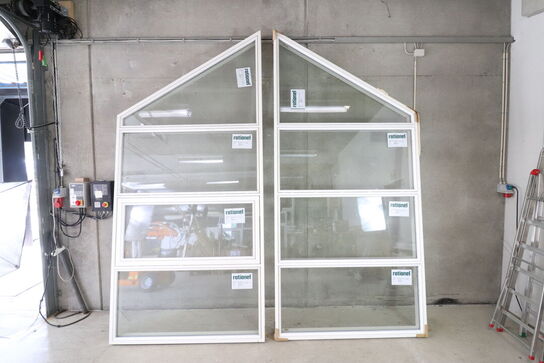 2 stk. Rationel gavlvinduespartier