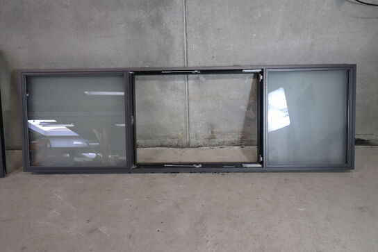 1 stk. Rationel vinduesparti m. topstyret vindue,   m. 3-lags energiruder