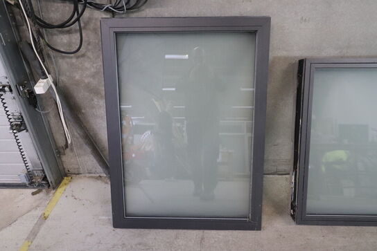 1 stk. Rationel vinduesparti m. topstyret vindue,   m. 3-lags energiruder