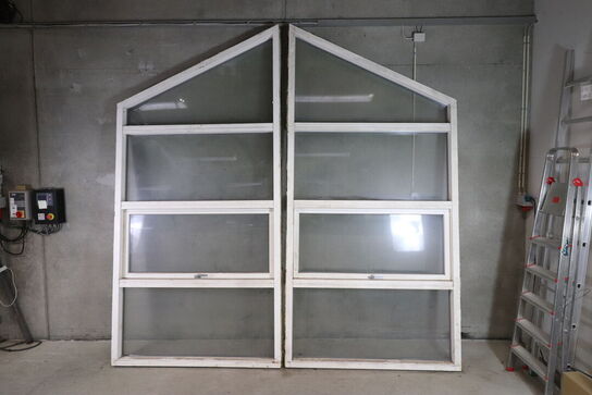 2 stk. Rationel gavlvinduespartier